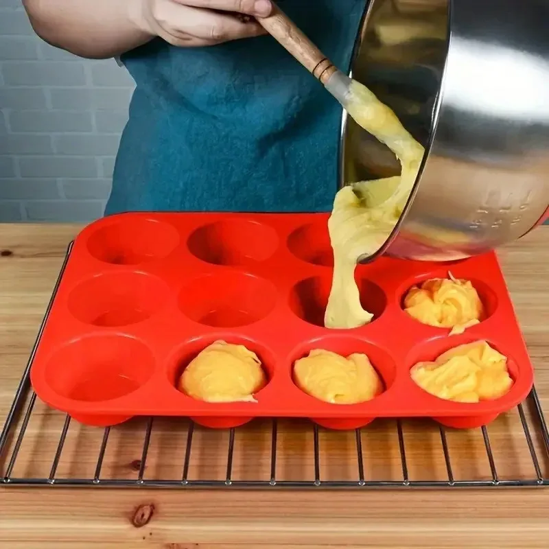 

12/24 чашки, мини-маффин, силиконовый кухонный поднос с антипригарным покрытием, пищевая бытовая чашка для печенья, кексов, бровини, кондитерские изделия, инструменты для выпечки торта
