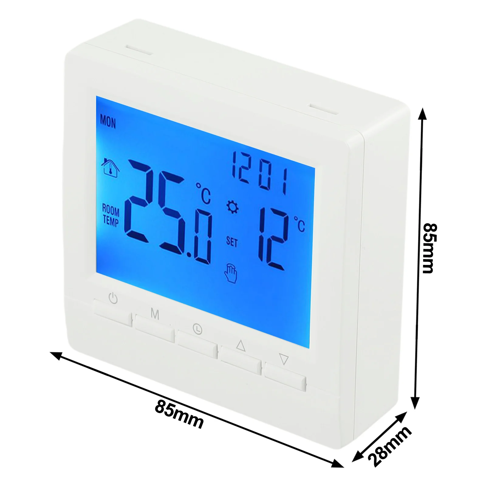 1set Thermostat With 2pcs Fastening Screws Programmable Digital Room Temperature Controller LCD Room Heating Thermostat Tools