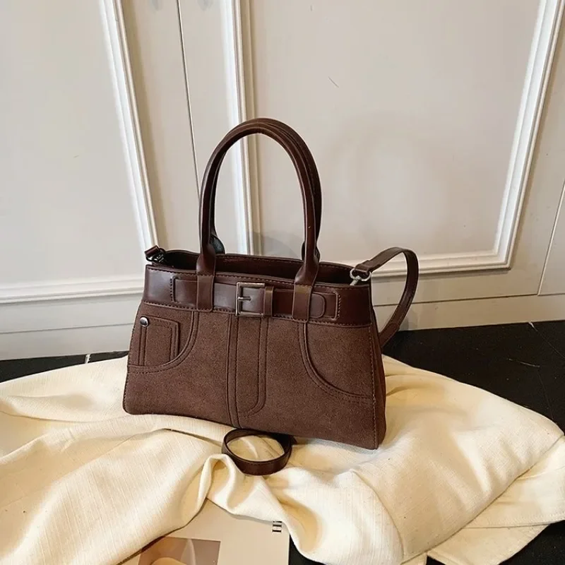 

Stylish Leather Shoulder Bag Large Capacity Vintage Feel Also An Excellent Unique And Roomy Diaper Bag For Women