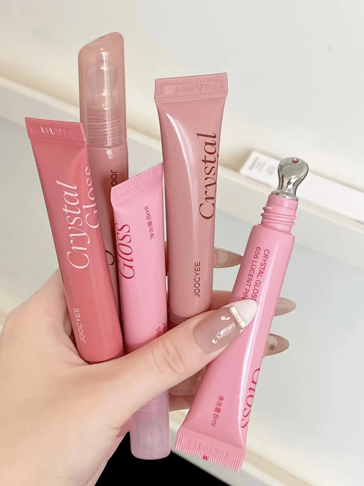 JOOCYEE Lipgloss Spiegel Afwerking Waterige Hydraterende Mollige Lippenstift Essentie Lip Tint Geglazuurde Lippenbalsem Make-Up 8ml