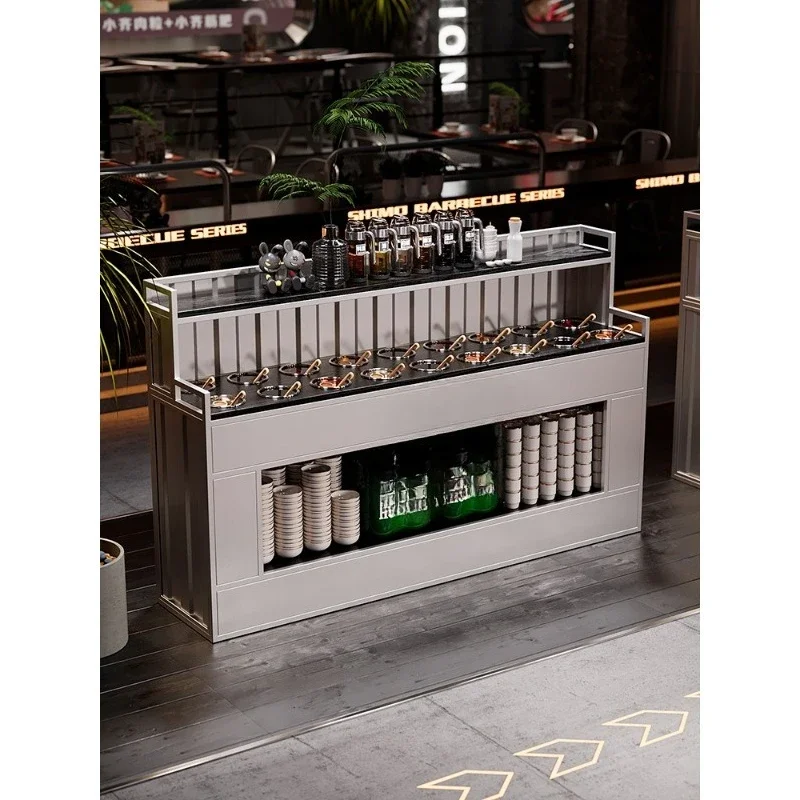Seasoning table Commercial hot pot seasoning table Dipping cabinet integrated material table