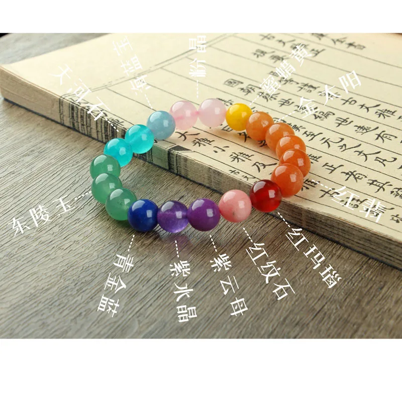 

10mm Crystal Duobao Bracelet Ladies Single Circle Colorful Bracelet