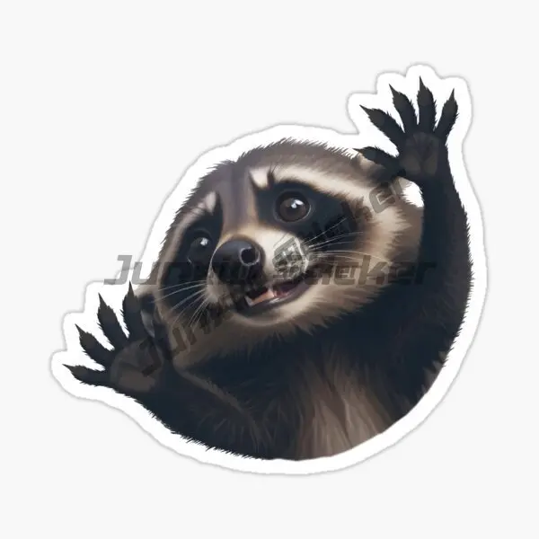 

Cartoon Raccoon Car Sticker Vinyl Waterproof Laptop Truck Camper Wall Bicycle Waterproof PVC Decal Accessories