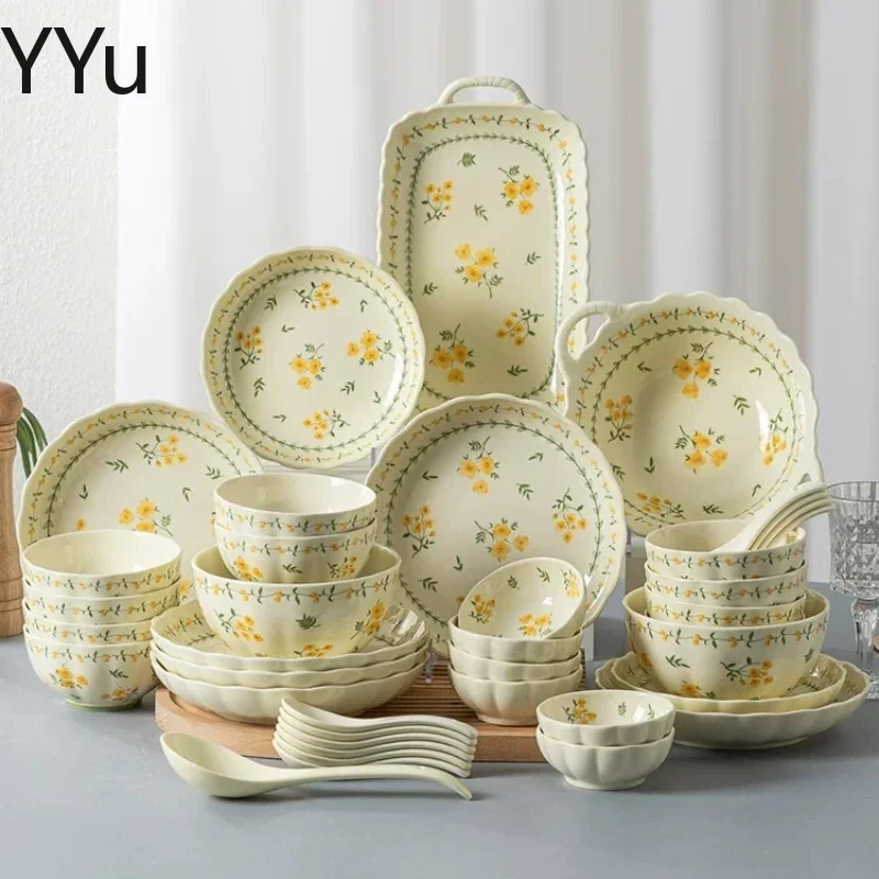 Modern Aesthetic Dinner Set Plates Full Set Design Italian Elegant Dinner Set Ceramic Designer Bajilla Ceramica Dinnerware