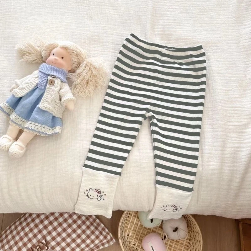 Kawaii مرحبا كيتي سانريو الأطفال لطيف الكرتون مريحة الدافئة السراويل الضيقة طالب طماق هدايا عيد الميلاد للأطفال