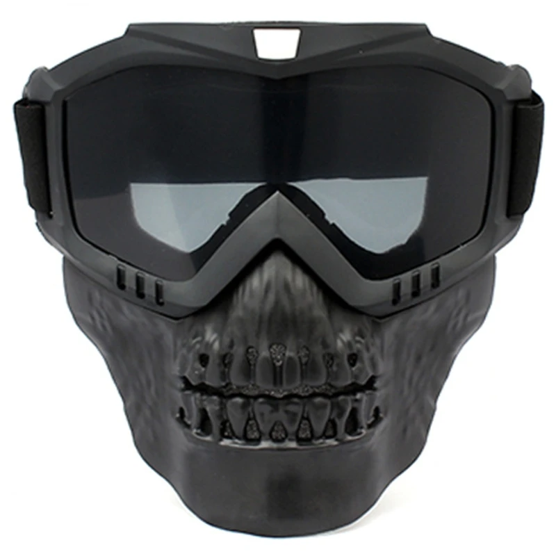 Ski Goggles Mask Motorcycle Goggles Mask Motocross Sunglasses For Men Wind Proof Motocross Goggles Skull  Face Mask