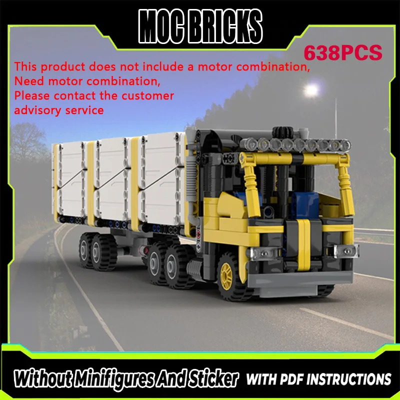 

Конструктор MOC: Городской грузовик-фургон для европейских перевозок, модульная технология, подарки, праздничный набор для сборки, детские игрушки