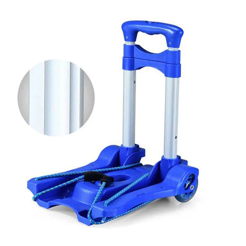 Imagem -04 - Heavy Duty Foldable Hand Sack Wheel Trolley Folding Truck Barrow Cart Carrinho de Compras de Bagagem de Viagem Uso Doméstico Portátil