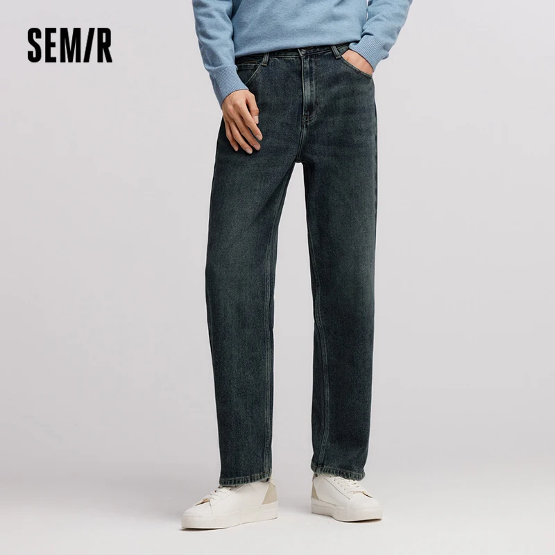 

Semir Jeans Men 2025 Winter New Loose Straight Leg Classic Versatile Casual Pants