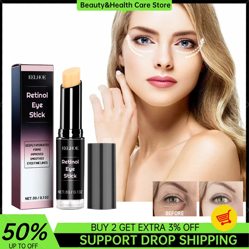 Retinol Eye Stick Moisturizing Removal Dark Circles Anti-Puffiness Balm Reduce Fine Lines Improve Eye Appearance Repair Products