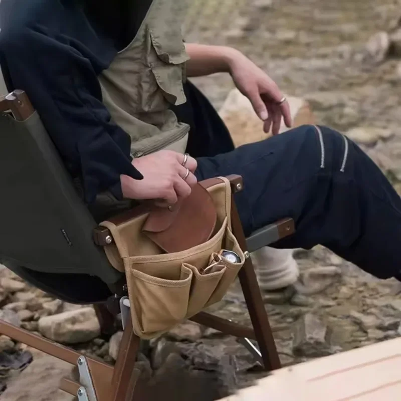 Camping Chair Armrest Organizer 1PC Hanging Storage Bag Multifunctional Side Pouch for Outdoor Gear Accessories Supplies