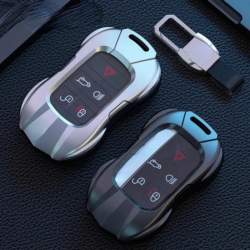 For Jaguar XEL XFL F-PACE XF XJ XE F-TYPE Zinc Alloy Silver Car Key Case Keyless Cover Key Shell Interior Car Accessories - view 3