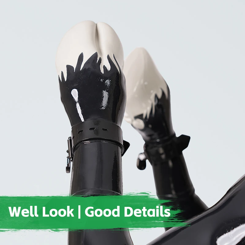 Furrjoi-guantes de silicona con pezuña de vaca para disfraces de Cosplay, fetiche peludo de látex, colorido, personalizado, juego de mascotas, fiesta de Halloween, juego de rol