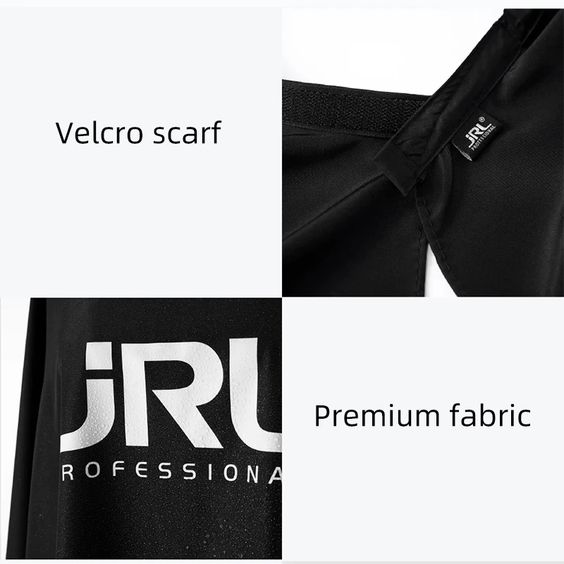 JRL /SC Haarschneidecape, verlängert, für Friseursalon, 1,8 m, professioneller Friseurumhang mit Gummikragen, schnelltrocknend, hochwertig, B – Detail 1