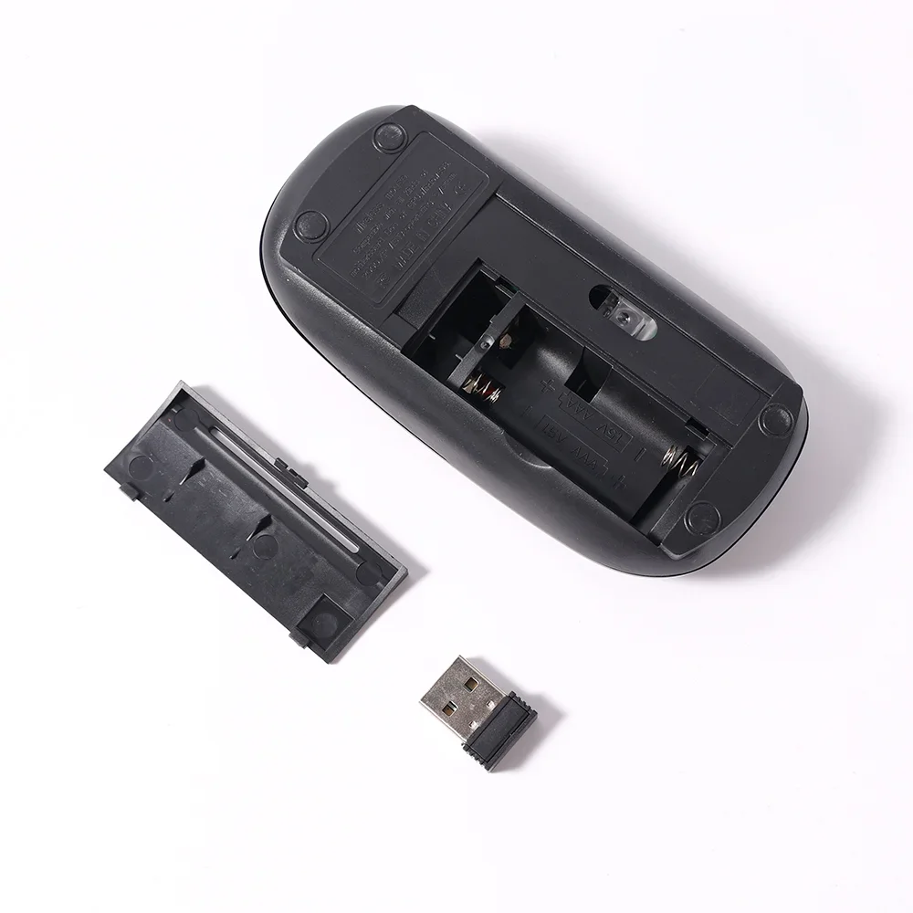 Mouse Nirkabel USB 2.4GHz Receiver Mouse Optik Gaming Mouse Ultra Tipis Ramping untuk Komputer Mac PC Laptop Desktop