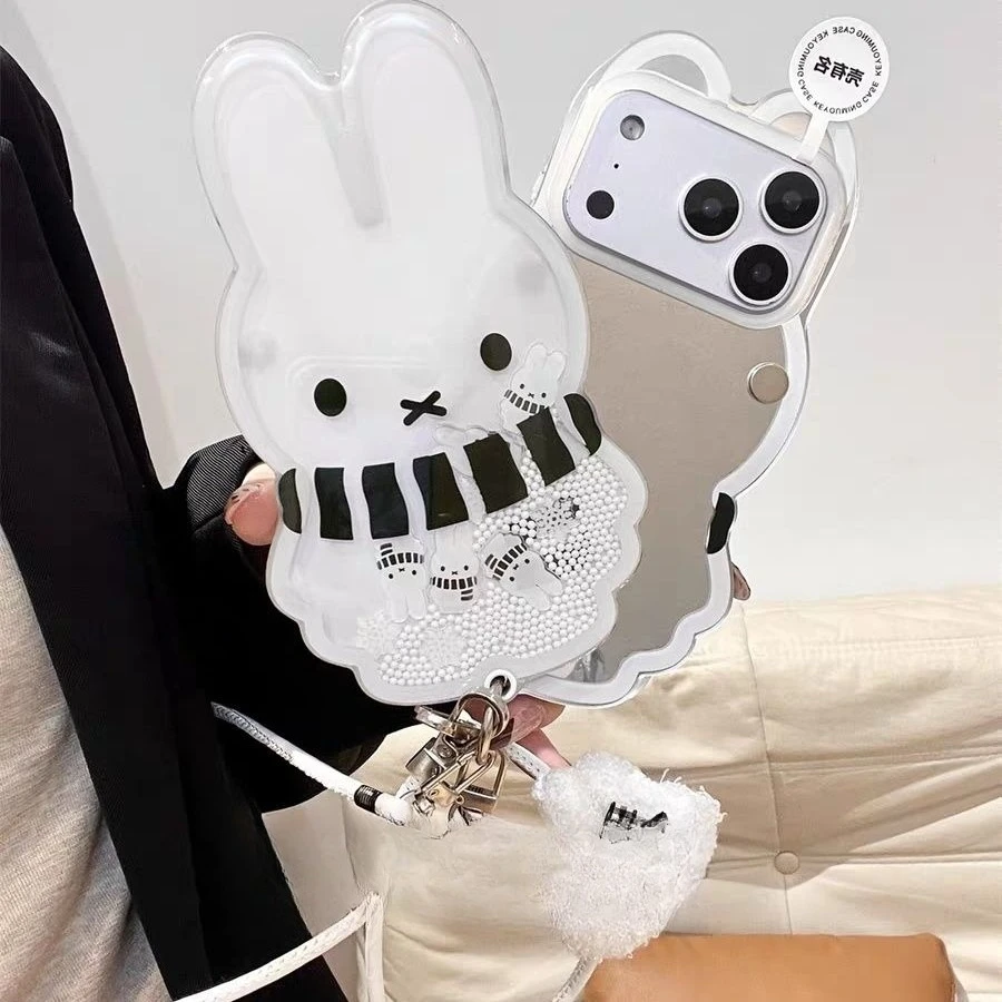 Funda Protectora para Teléfono Apple 17 con Diseño de Miffy Sling de Cure Shifting Sand Kiddie Ride, Adorable y Kawaii