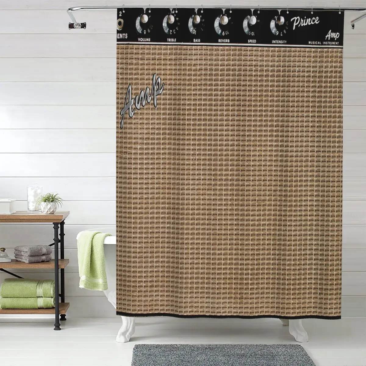 

Гитарный усилитель, отличный выбор для музыкантов и гитаристов! Занавеска для душа из полиэстера, водонепроницаемая, с крючками