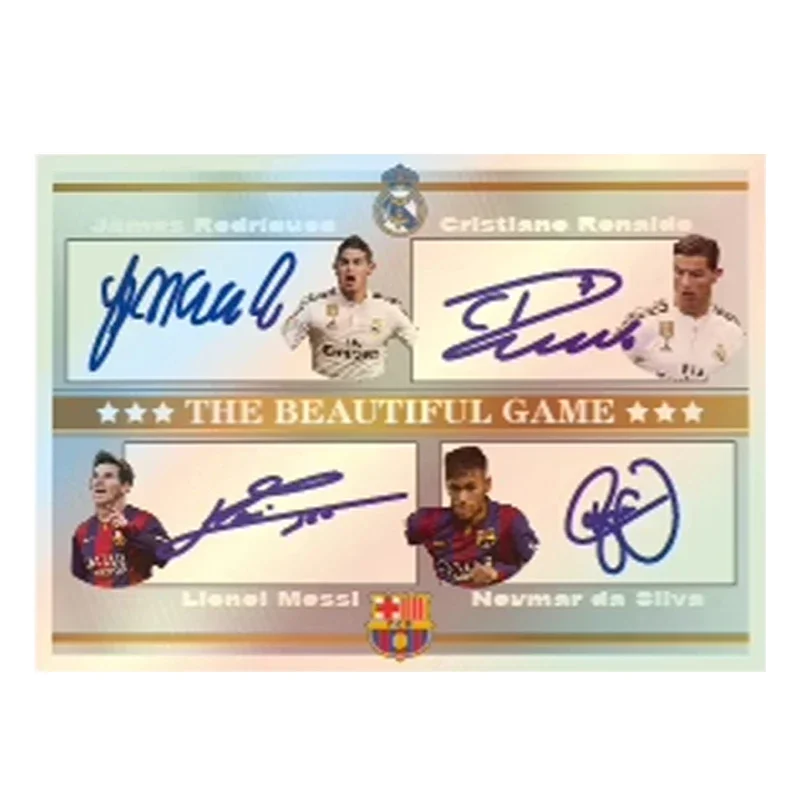 Panini Star การ์ดการ์ดโฮมเมด DIY James Beckham Messi Cristiano Ronaldo ลายเซ็นของขวัญวันเกิดคริสต์มาส Harden O'Neal