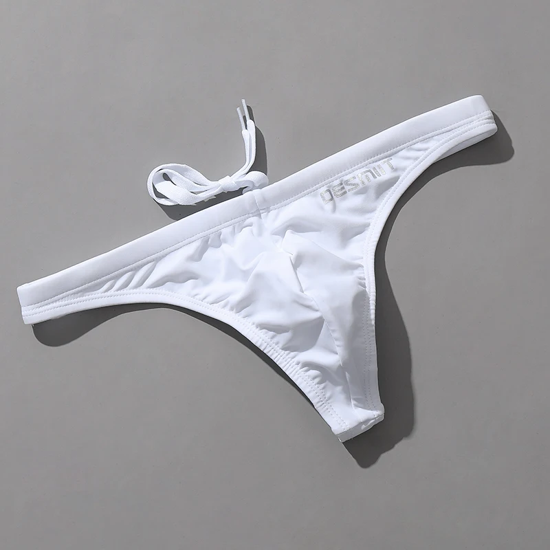 

Мужские плавки-бикини с низкой посадкой, модные пляжные шорты, тонкие брюки для загара, пляжные штаны для отдыха на солнце