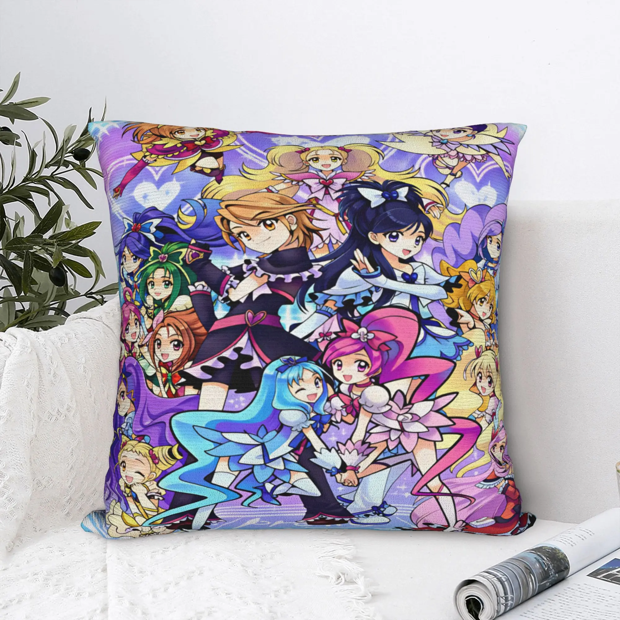 Pretty Cure  Pillow Case  Morden Pillow Cover Graphic Pillowcases For Living Room Bed Chair