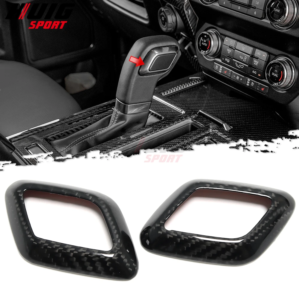 

Carbon Fiber Console Gear Shift Knob Cover For Ford F150 F-150 Raptor 2015-2020 Car Interior Gear Head Side Panel Accessories