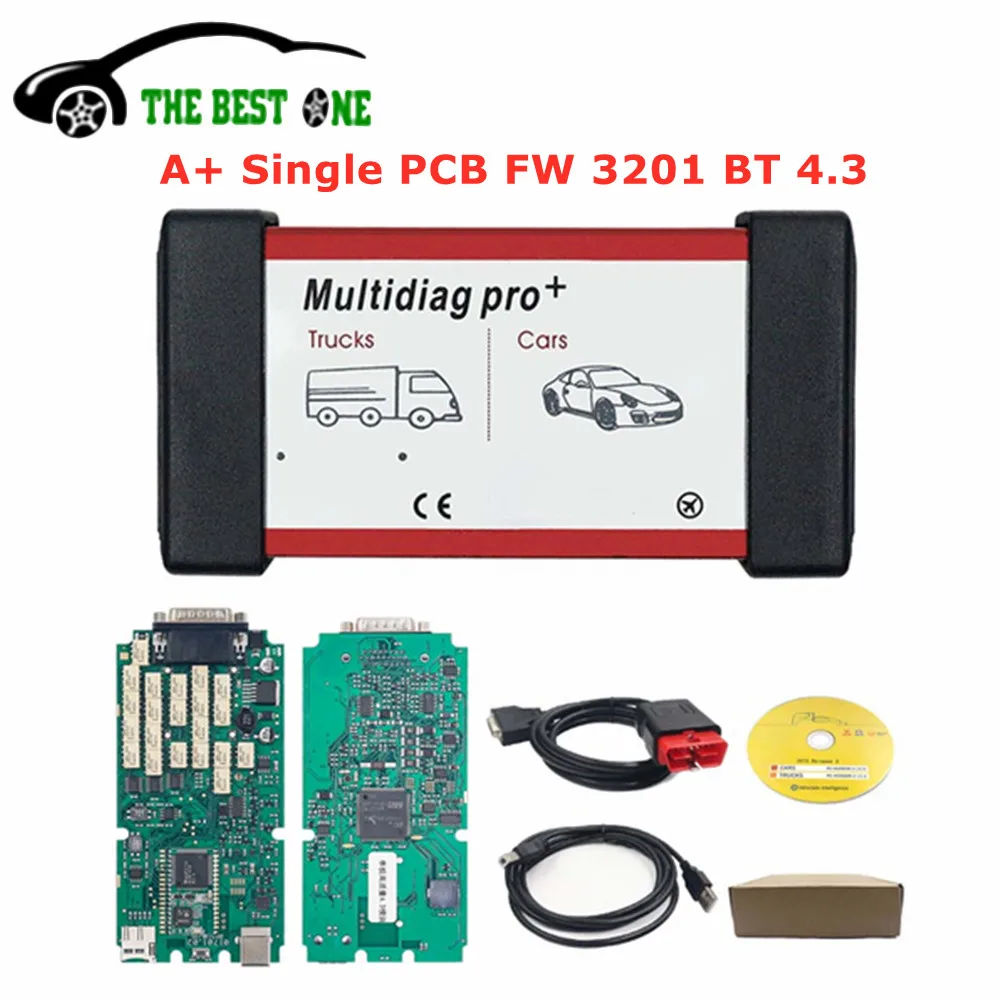 A+  Single Board FW 3201 Multidiag PRO+ Bluetooth 4.3 NEC Relay V2021.11 Keygen OBD2 Diagnostic Scanner Till 2023 Cars Trucks