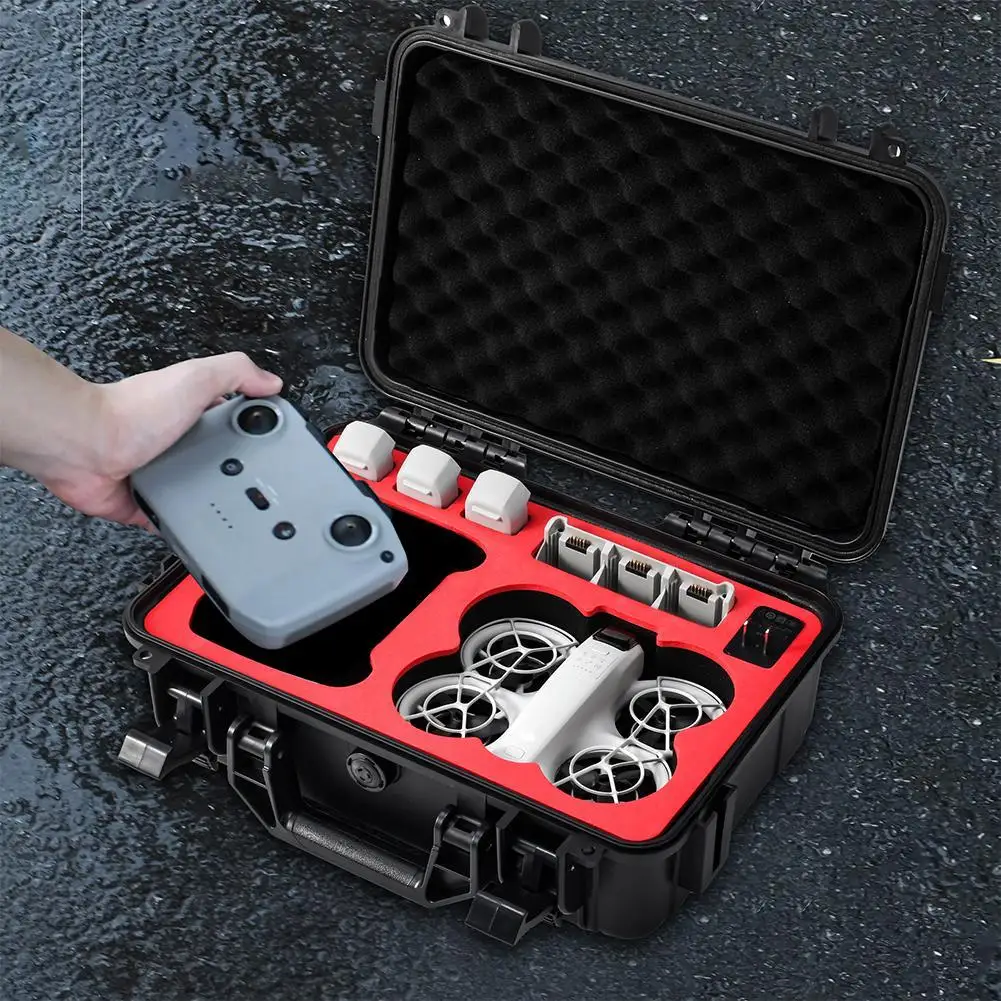 

Combination Storage Box For DJI Neo Waterproof Dustproof Built-in Compartment Can Store Drone Remote Control Battery Propeller