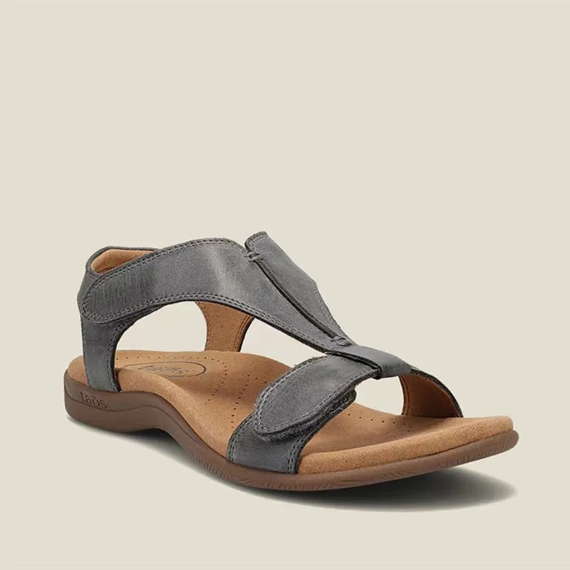 Women Sandals Summer Comfort Solid Orthopedic T-Strap Hook Loop Ladies Casual Wedges Beach Shoes Plus Size Sandalias