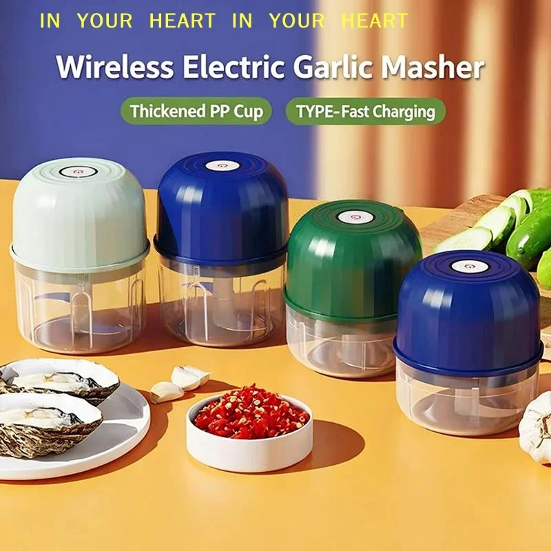 Upgraded USB Rechargeable Onion Chopper Electric Food Grinder Waterproof BPA Free Mini Garlic Vegetable Processor Portable Kitch