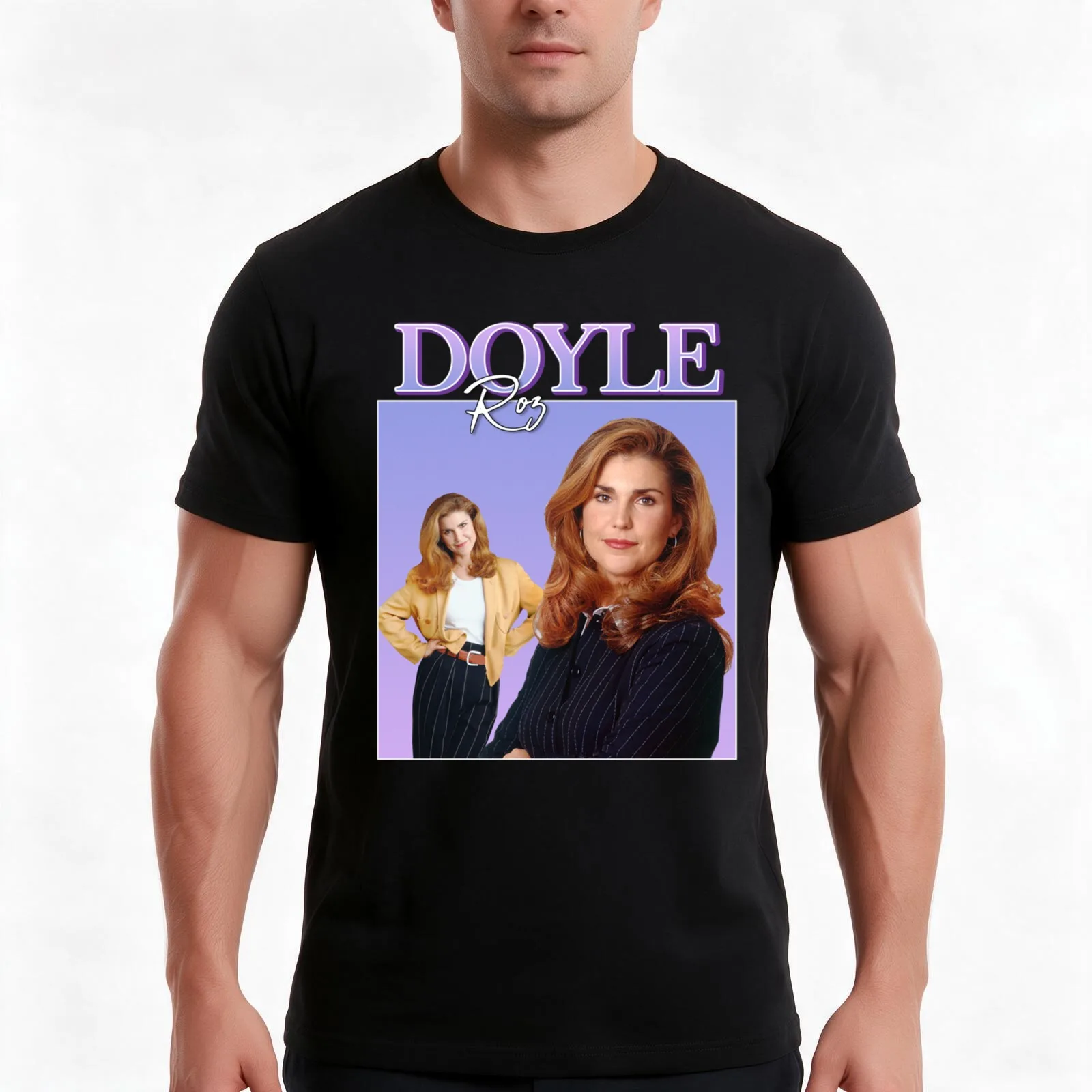 Roz Doyle T-Shirt Summer Casual Cotton Tee Oversized Streetwear Tops Vintage Graphic Print Loose Fit Short Sleeve