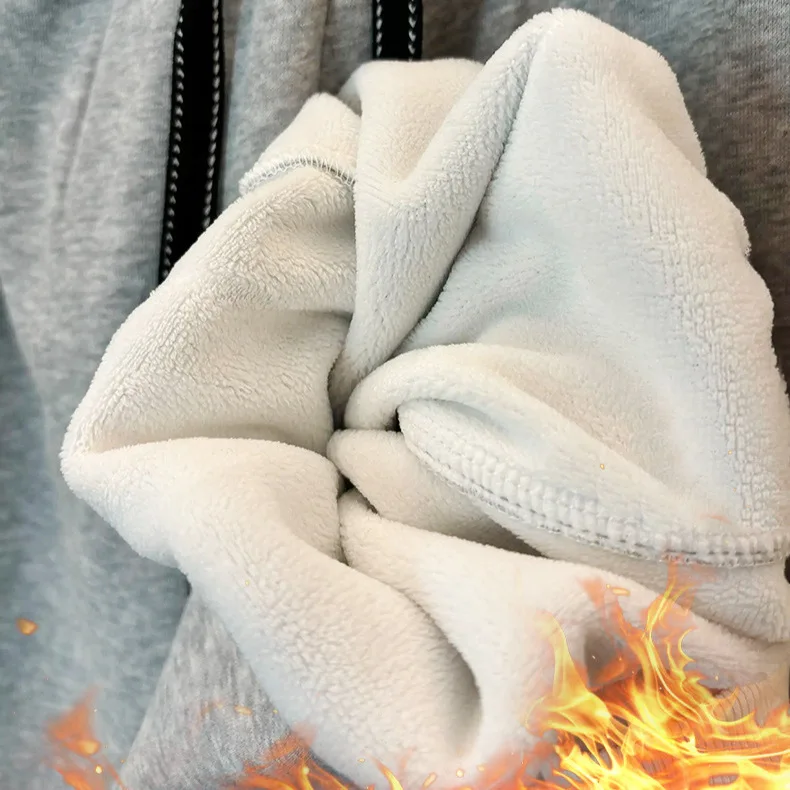 الخريف الشتاء الرباط بنطال ذو قصة أرجل واسعة للنساء جديد أفخم سميكة الدافئة فضفاضة عالية الخصر Sweatpants