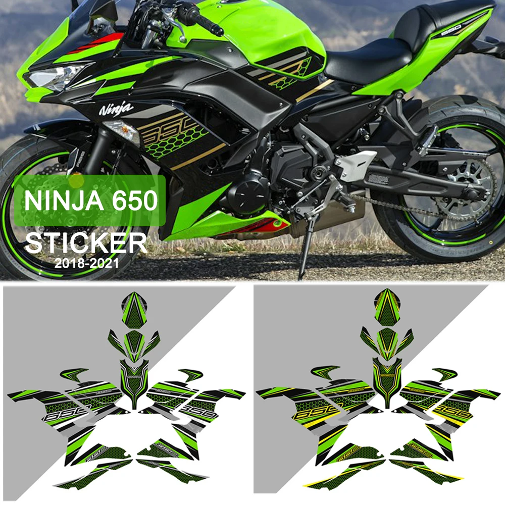 

For Kawasaki NINJA 650 NINJA650 2018-2021 Motorcycle Fuel Tank Sticker Accessories Sticker Anti-Scratch Sticker Protective Film