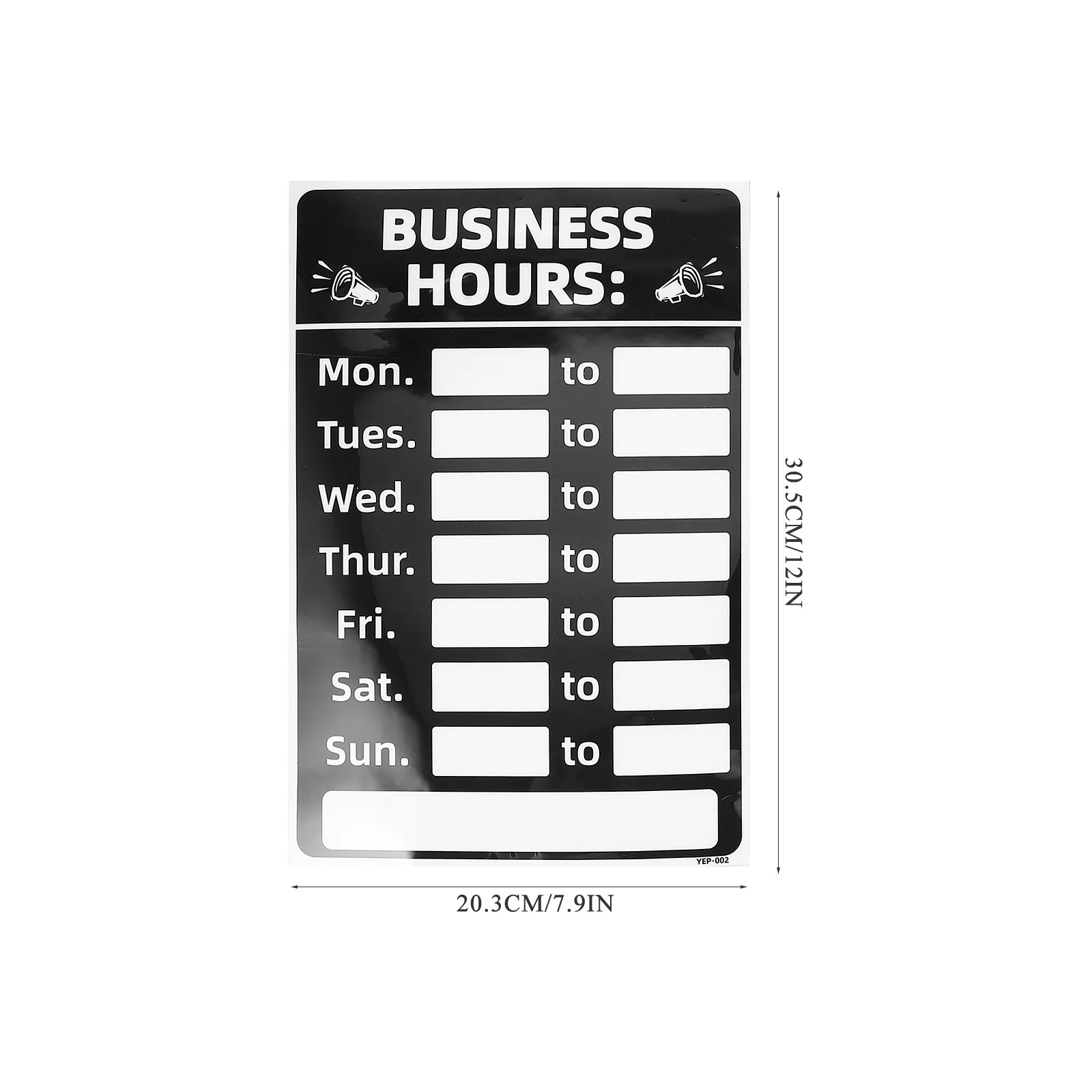 1Set Opening and Closed Hour Sign Changeable Business Hours Sticker for Glass Door Window Salon Cafe