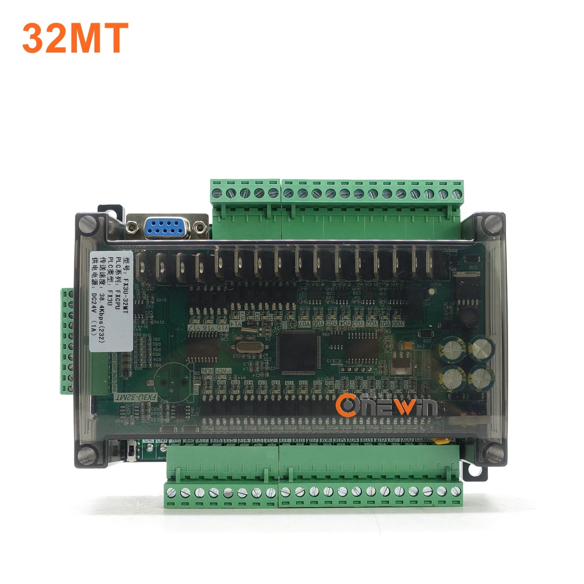 FX3U-32MT FX3U-30MR PLC industrial control board 6AD 2DA Relay output with RTC RS485 CAN communication Compatible with FX1N FX2N