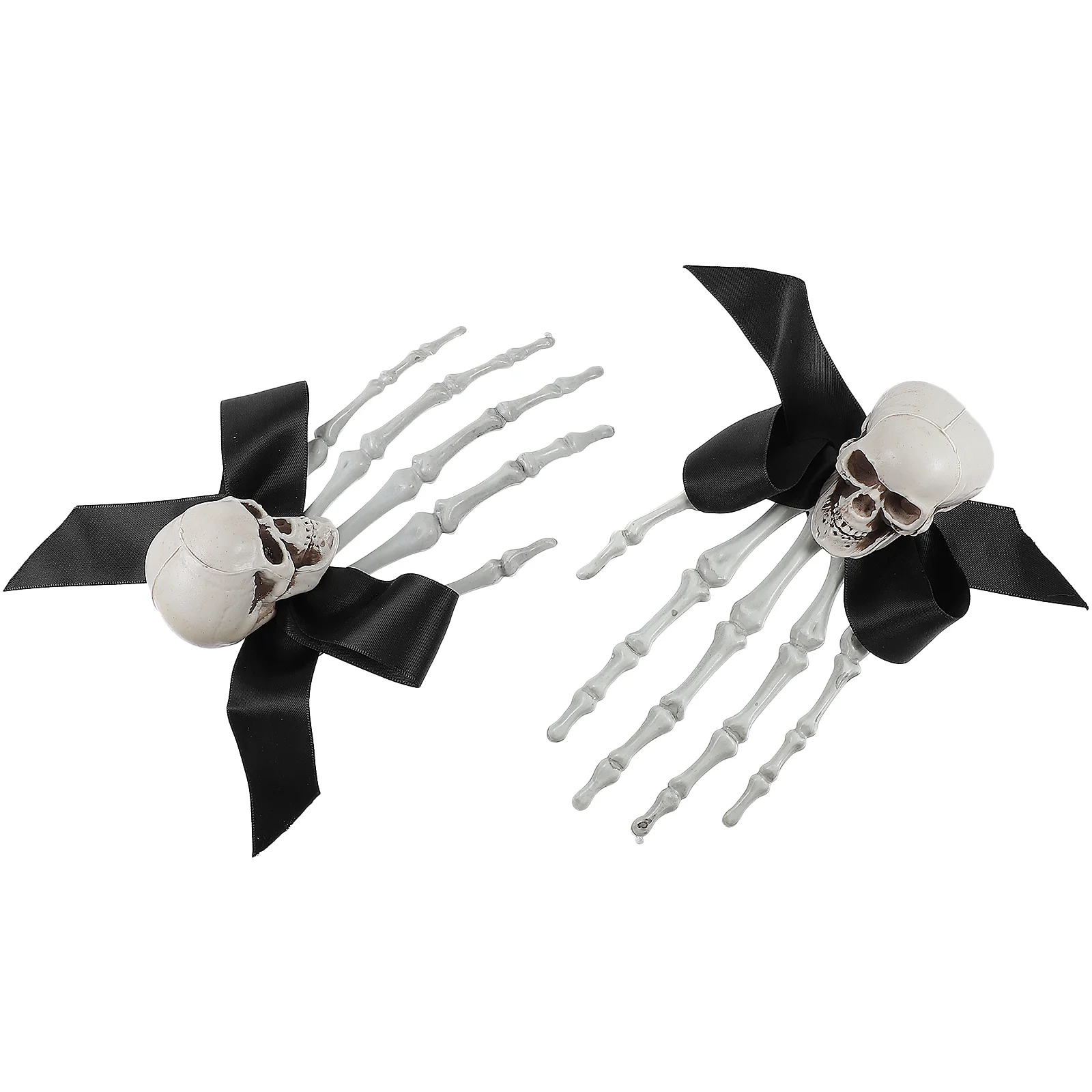 2 Pcs Dark Skull Hair Clip Grips Hand Clips Resin Claws Hairpin Decors Headdress