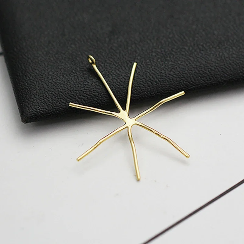 Beadsnice Claw Charms 925 Sterling Silver DIY Jewelry Findings 6 Prong Pendant Setting Blanks 14K Gold Pendants Necklace