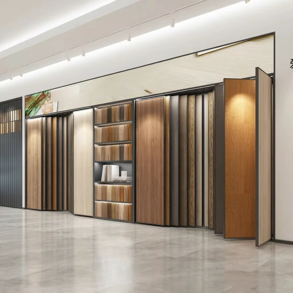 &c Customize Turning for Page Slot Display Oak Hardwood Wooden Flooring Adjustable Height Space Saving Display Rack Combination