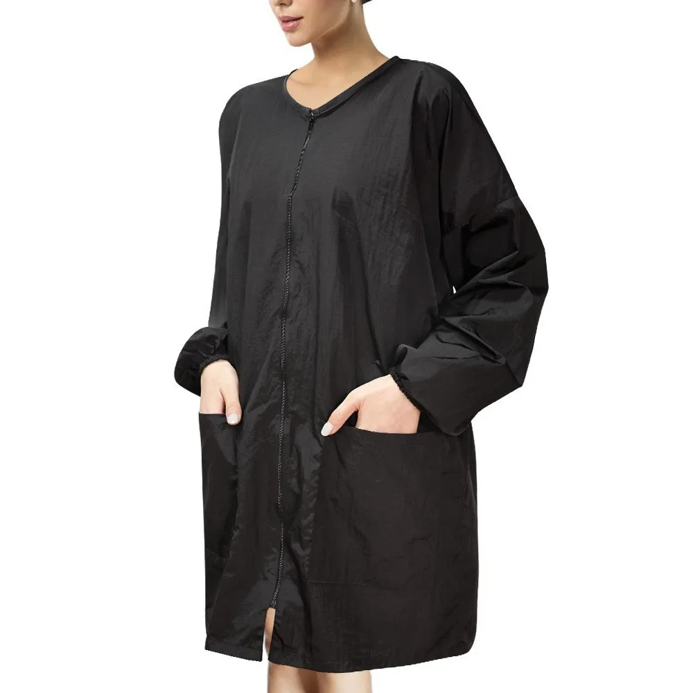 

Waterproof Hairdresser Cutting Gown with Sleeved Antistatic Uniform Haircutting Capes Apron Professional Hairstyling Cloth Adult