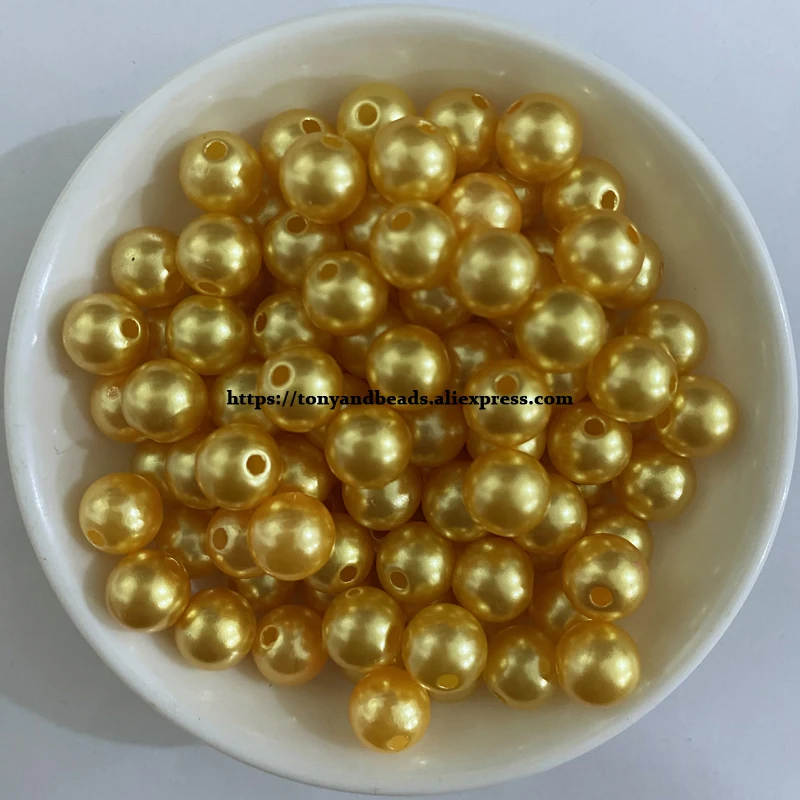 Acryl-Imitationsperlen, runde Kugel-Abstandsperlen, 4, 6, 8, 10, 12 mm, wählen Sie Größe und Farbe für die Schmuckherstellung, DIY, Lochgröße 1,5 mm – Detail 16