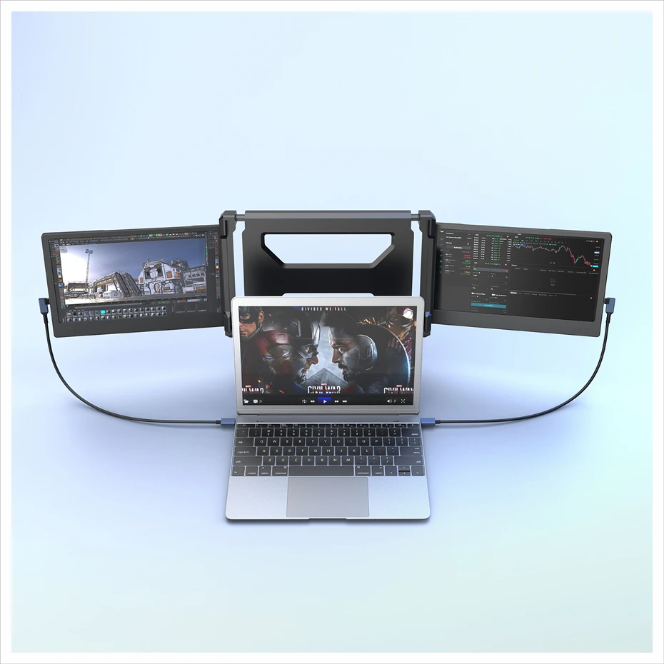 

Factory 13.3 Inch Triple Screen Laptop 3 Screen 2K Laptop Triple Portable For Laptop Screen Extender