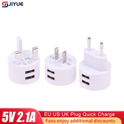 5V 2.1A Dual USB Charger EU US UK Plug Quick Charge Wall Charger Mobile Phone Charging Mini Adapter Travel Charger For Phone