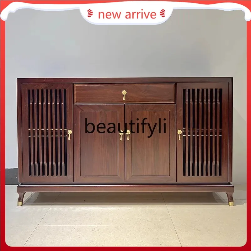 

D2520 Solid wood restaurant locker tableware side cabinet villa decorative locker