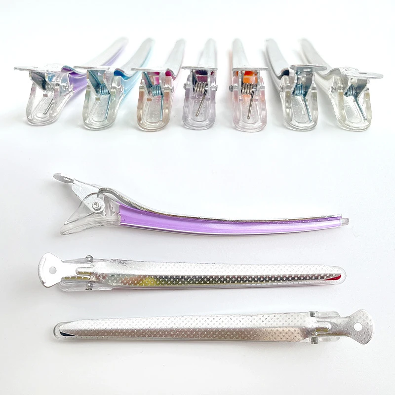 6pcs Pro Seamless Alligator Clip Hair Clip Barbershop Haircutting Sectioning Hairpin Salon Household Beauty Styling Tools