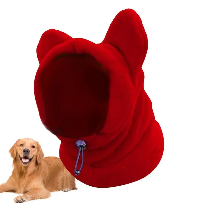 Winterhoed voor huisdieren Koud weer Warme mutsen voor huisdieren Middelgrote tot grote hond Kitten Kat Wandelen Fleece Verstelbare hond Warme muts Oren Hoodie