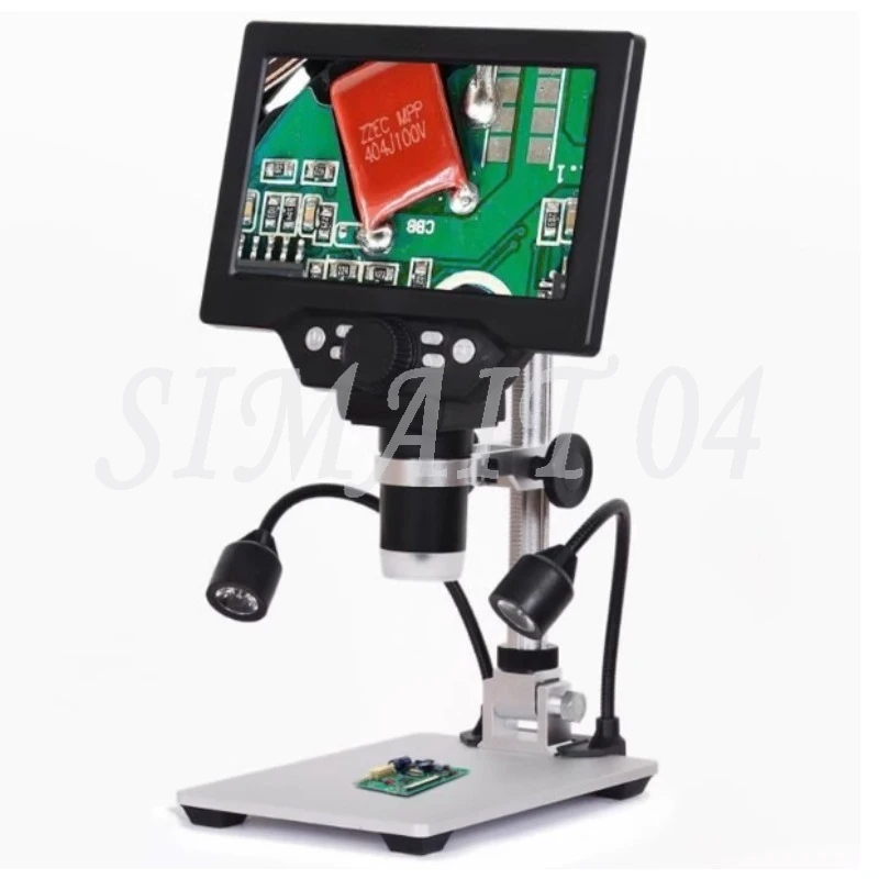 G1200 7-Inch Screen Digital Microscope with Adjustable Stand Electronics Repair Tool for Parameter Measuring Instruments