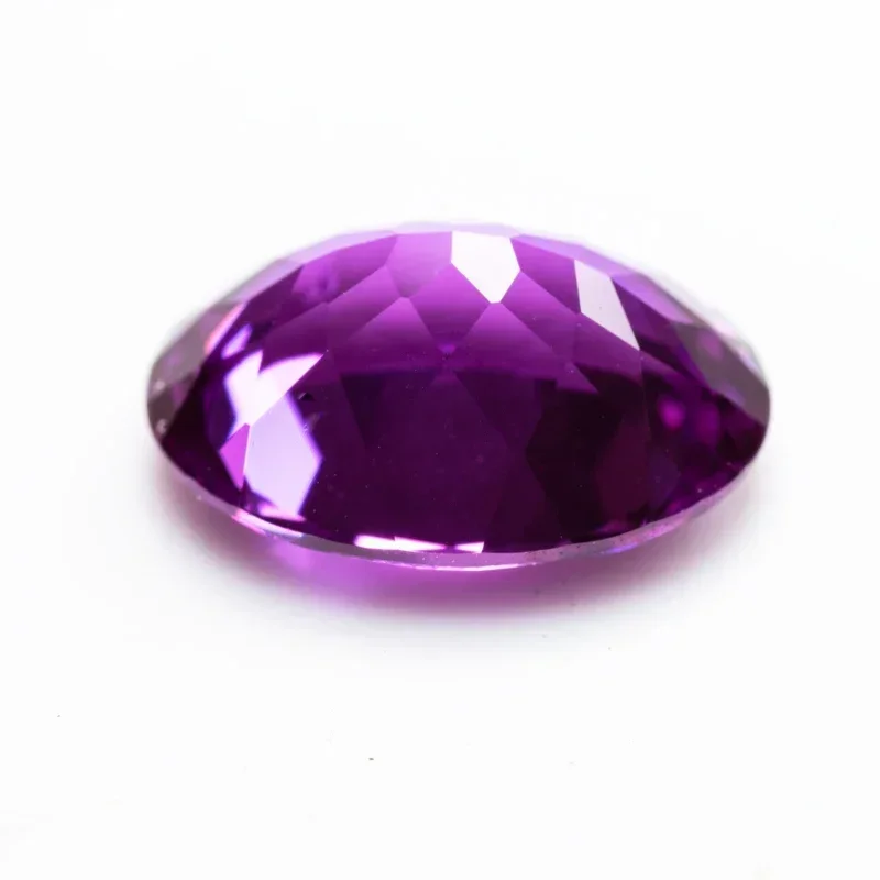 

Top Quality Lab Grown Sapphire Oval Shape Purplish Red Color Charms Gemstones Beads Diy Jewelry Making Material Selectable AGL C