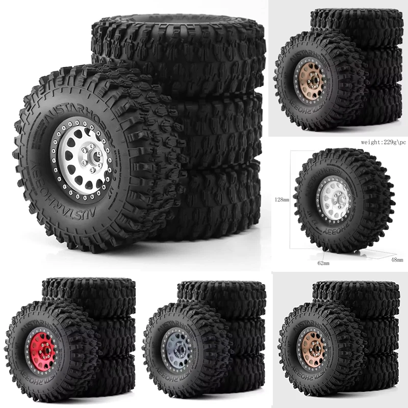 

4 шт., 2,2 дюйма, металлическая зажимная втулка для 1/8 1/10, радиоуправляемый альпинистский автомобиль, осевой SCX10 MJX H8H, легкий контроль, набор шин для ступицы колеса