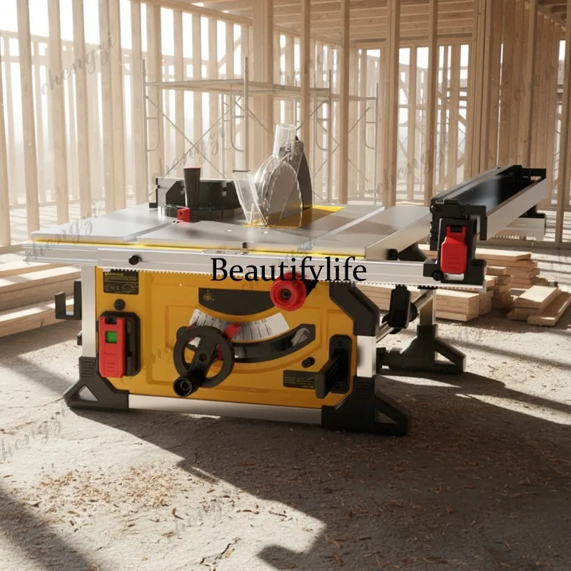 81 Dustless Sub Mother Saw Double Blade Precision Table Saw For Woodworking Benchtop Cutting Machine Functional 45 Degree Bevel