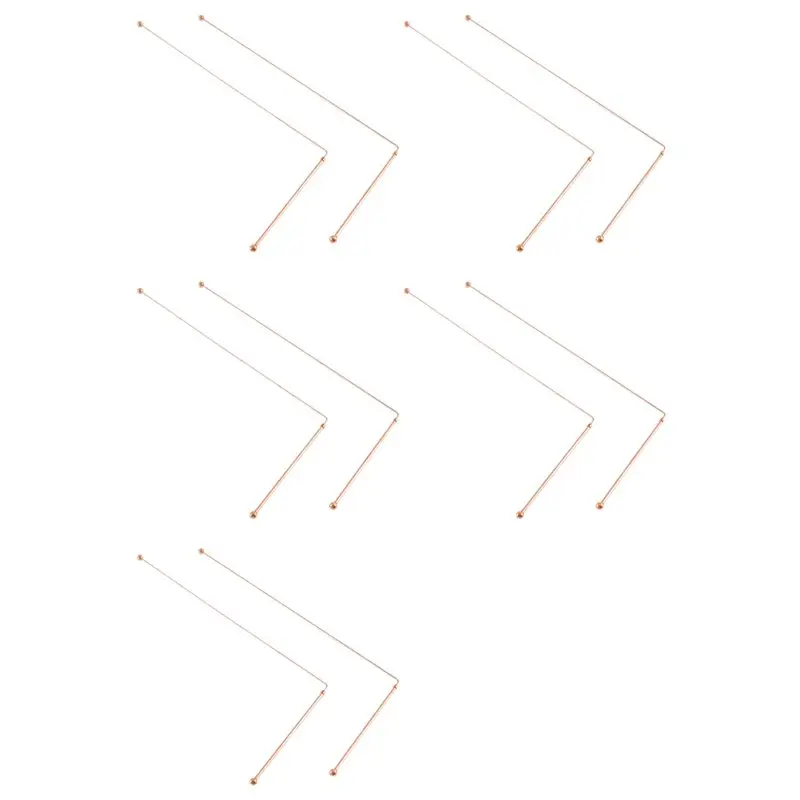 B97A-Copper Dowsing Rods - 99.9% Pure Copper 10PCS Divining Rods Energy Water Witching Detector