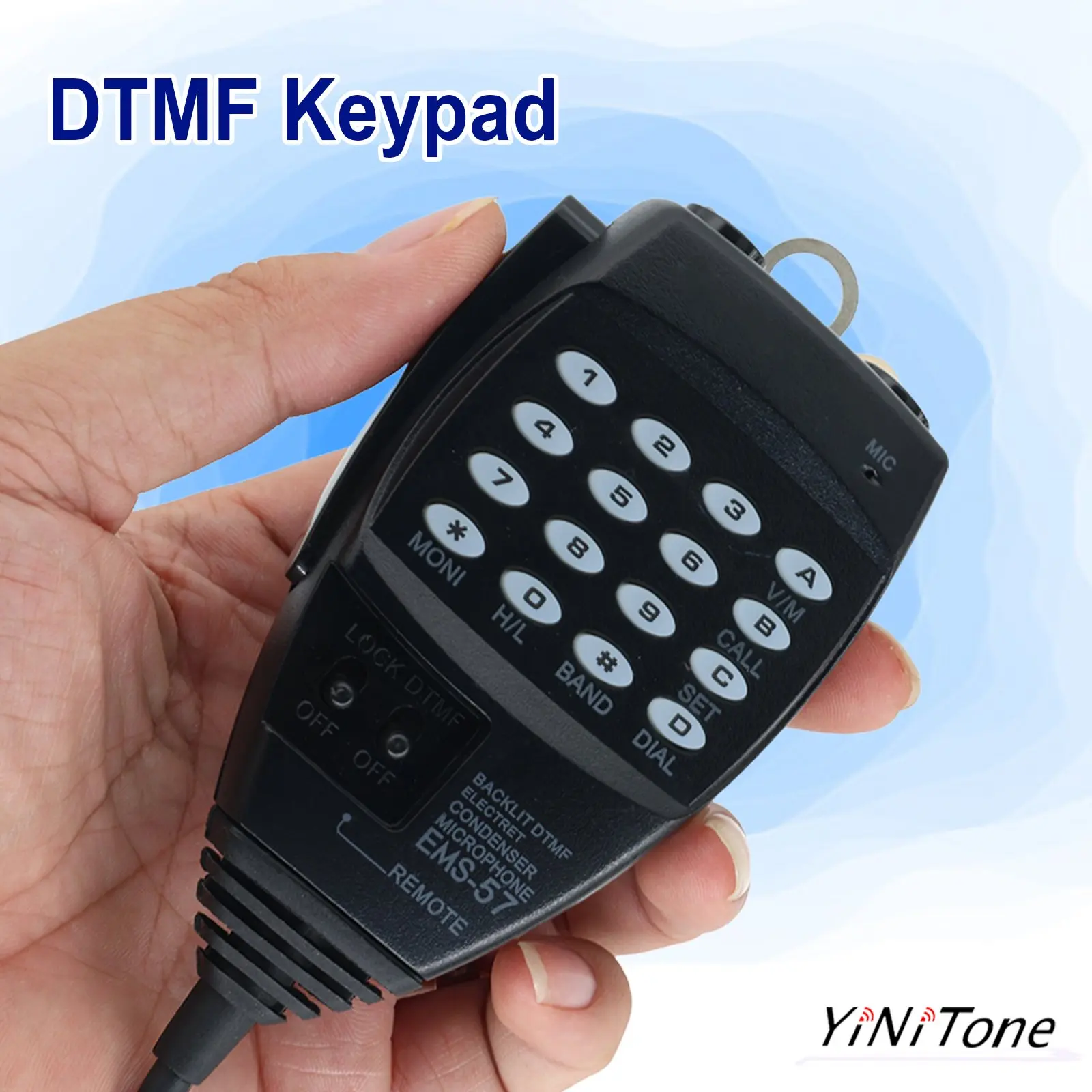 walkie talkie EMS-57 Hand microphone for Alinco HF/Mobile DX-SR8T DX-SR8E DX-70T DX-77T DR-235 8pin Speaker Mic with DTMF keypad